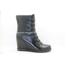 Unique High Heel Lady Wedge Leather Boot